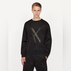 Armani Exchange OVERSIZED LOGO CREW NECK SWEATSHIRT